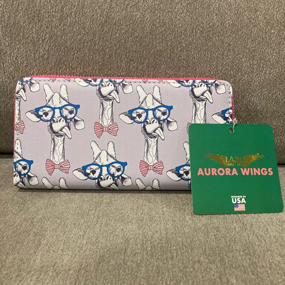Aurora Wings Giraffe Print Wallet